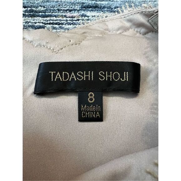 Tadashi Shodji Greta Lace Cocktail Dress Cap Sleeve Tie Waist size 8 - Picture 5 of 10